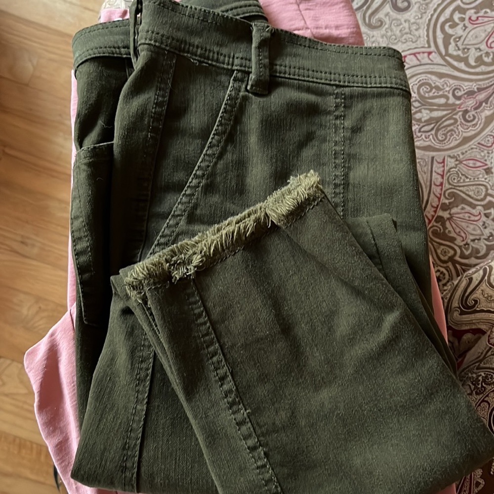 LOFT green button fly pants